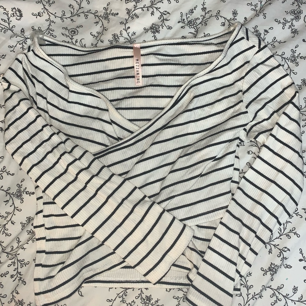 Black and white cross top